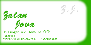 zalan jova business card